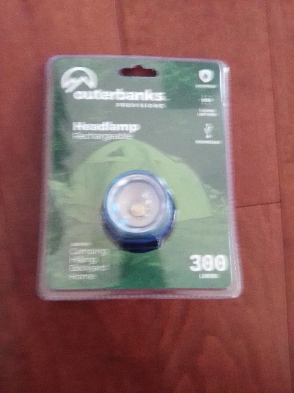 Outerbanks Rechargeable Blue Headlamp - 300 Lumens